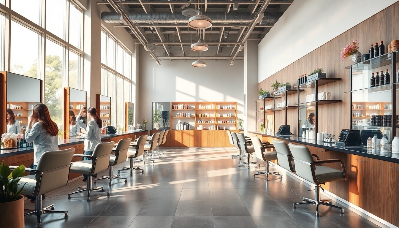 Experience elegance and professionalism at Addendum Salon, showcasing a vibrant, inviting interior.